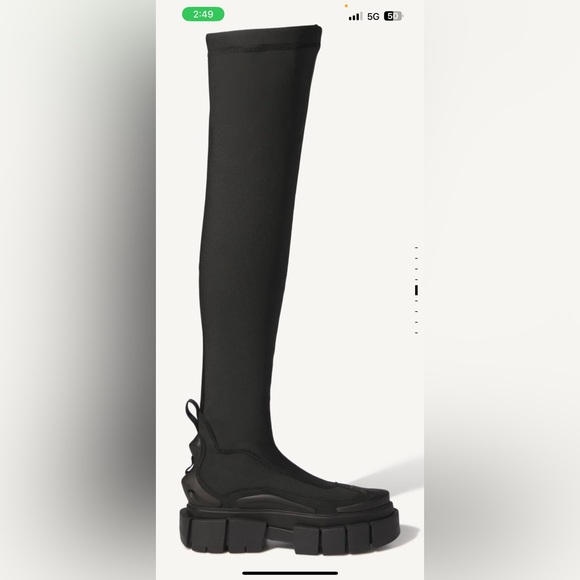 Ivy Park Noir Over the Knee Boots - size 7.5 - Picture 5 of 9